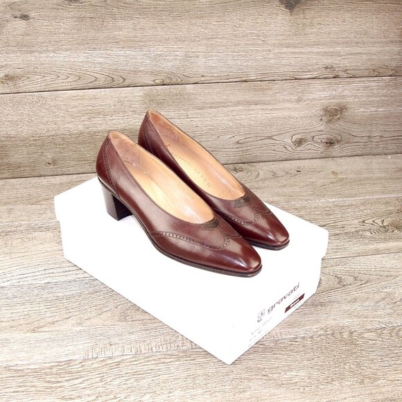 * NEW * $525 Arthur Beren GRAVATI Women's 6.5 M Pumps 3901 Brown * add $15 Trees - Picture 13 of 14